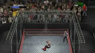 WWE Smackdown vs Raw 2008 Steel Cage Leg Drop #4