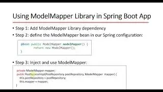 Entity To DTO Conversion using ModelMapper in Spring Boot Application