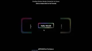 Creating Gradient Button Border Animation on Hover | CSS Animation Effects | Web Development