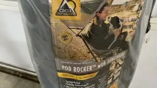 GCI Outdoor Pod Rocker Collapsible Rocking Chair with SunShade Review Unboxing