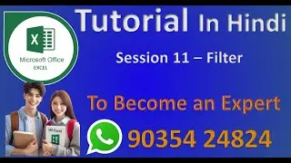 Session - 11 - MS Excel Tutorial - Filter