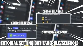 TUTORIAL SETTING TAKEROLE DAN SELF ROLE PAKE BOT DYNO |│RAMEIN BRO🔥