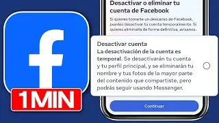 Cómo DESACTIVAR cuenta de FACEBOOK Temporalmente (2024)