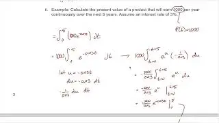 3.7: Present Value of a stream of Continuous Payments