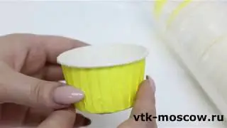 39104 МАФФИН ЖЕЛТЫЙ ФОН 50/40 мм 100 шт VTK