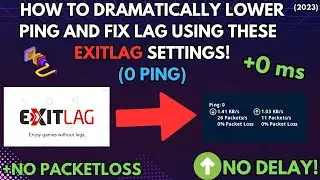 HOW TO DRAMATICALLY LOWER PING AND FIX LAG USING THESE  EXITLAG SETTINGS! (0 PING)