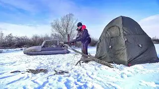 ОСТАВИЛ ЖЕРЛИЦЫ НА НОЧЬ И....! СНОВА ПЕРВЫЙ, ОПАСНЫЙ ЛЕД! Рыбалка на Волге.