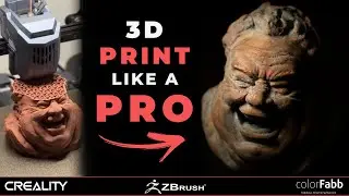 How to 3D print like a PRO with the CR-10 SE, Zbrush and CopperFill filament! CRAZY PATINA EFFECTS!