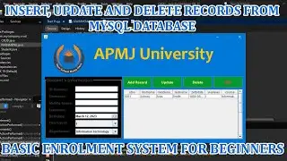 Netbeans 17: CRUD - Create, Insert, Update,Delete Records - MySQL Database
