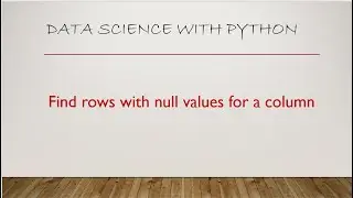 Extract null values in a pandas dataframe