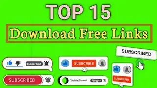 Green Screen Subscribe Button free ✓ No Copyright