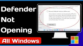 How To Fix Microsoft Defender Not Opening Problem | Fix Defender Not Working Problem On Windows 11