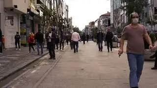 Corona Virus Times and People in Street (Slow Motion) | Free Stock Footage