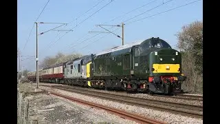 37667/D6851, Flopsie, and 37688, Great Rocks, on 5Z26, 15:24, Norwich T.C. - Marks Tey (17:09)