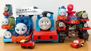 Thomas and friends toys, thomas tank engine, Train Cartoon, Spiderman toys, various trains and cars