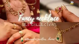 Fancy necklace set collections @Navaratnajewellers 💛