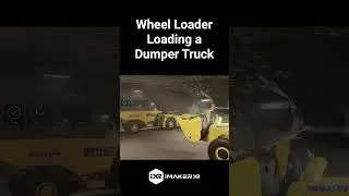 Wheel Loader Loading a Dumper Truck in 3D