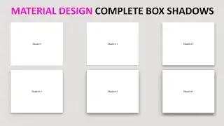 How To Make A Box Shadow Effects Using HTML And CSS | Complete Material Design Box Shadow Effects