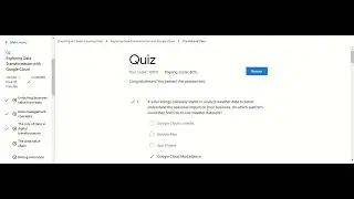 02 Exploring Data Transformation with Google Cloud QUIZ PART 1 2024