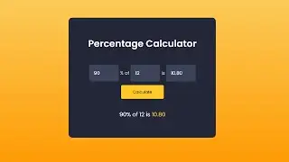 Percentage Calculator | Javascript Project For Beginners