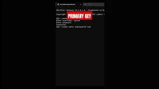 Primary key in SQL 