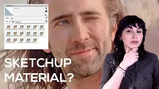 Sketchup - Introduction to Material's User Interface, Library, & Edits.