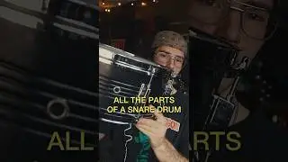 All the parts of a snare drum 