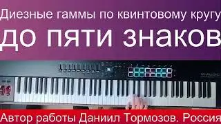 Лучшая работа по теме Гаммы Диезные по квинтовому Кругу.