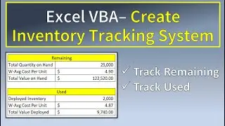 Excel VBA Create Inventory Tracking System