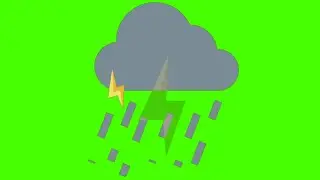 Thunder Cloud 🌩🌩| Green Screen | Free 