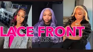 Trendy✨Lace Front Wig Install+Edges😍