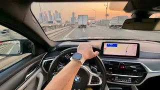 BMW 540i ОТ ПЕРВОГО ЛИЦА | По Москве под A.V.G. & Jakone