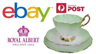 PACKING EBAY ORDERS Vintage ROYAL ALBERT Lady Katherine Green Bone China Trio Tea Cup & Saucer Set