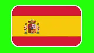 Spain Flag Green Screen