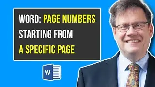 Word: Page numbers starting from a specific page