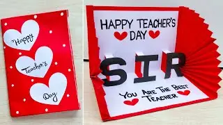 DIY - Teacher's day pop-up card ideas // Happy teacher's day greetings card handmade