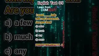 English Pre-Intermediate 4 Test 35      #EnlgishTests #EnglishGrammer