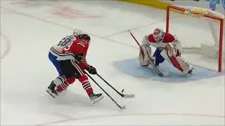 PHILIPP KURASHEV made some noise in Chicago against Montreal scoring with his knee in (OT) | NHL