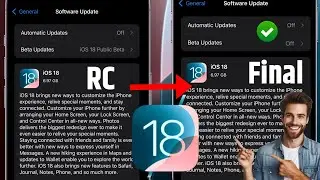 iOS 18 RC To Final Version | How To Update iOS Stable Version After RC Update | iOS 18 RC To Stable