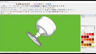 Create a 3D wine glass in Sketchup