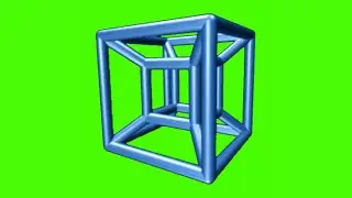 Rotating Tesseract Green Screen | Free Download