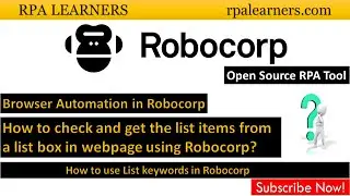 How to check and get the list items from a list box in a webpage using Robocorp | Browser Automation