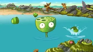 Еще одна амфибия в патруле - Малый Лотос. РАСТЕНИЯ против ЗОМБИ 2 или PLANTS vs ZOMBIES 2. Серия 264