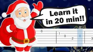 Silent Night - Christmas Song - EASY Guitar tutorial (TAB)