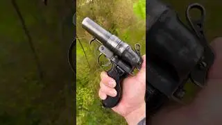 Japan's 28x90mm Nambu Type 90 Double Barrel Naval Flare Pistol 