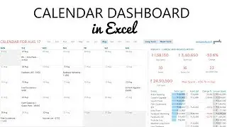 Calendar Dashboard in Excel