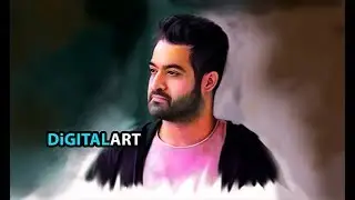 Smudge Painting # Colourful modern Digital Painting # Speed Art # NTR Junior