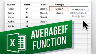 How to Use the AVERAGEIF Function in Excel | Calculates the Average of Cells that Meet One Criteria