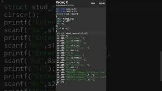 c programme | Struct | coding