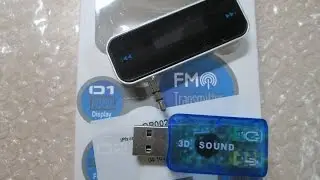 Посылки из Китая - FM Трансмиттер (3.5 jack to FM) И USB Звуковуха за 1$)))